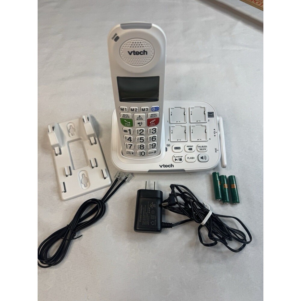 VTech SN5127 Amplified Cordless Phone System Answering Big Buttons Photo Dial